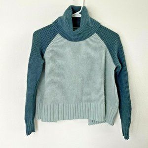 Madewell Women's Colorblock Eastbrook Turtleneck Cross-Back Sweater MC008 Small